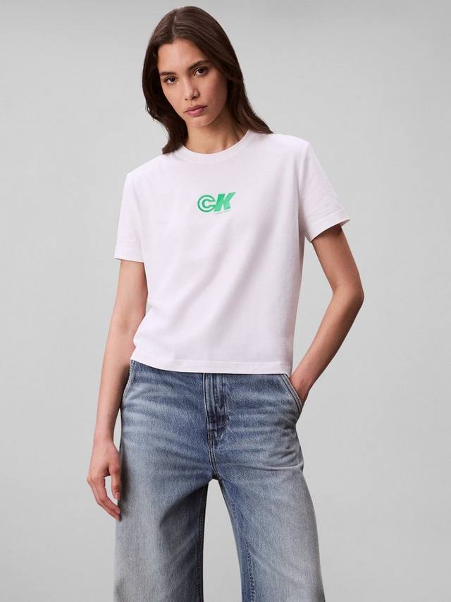 

Футболка хлопковая с логотипом Archive Calvin Klein, Brilliant White