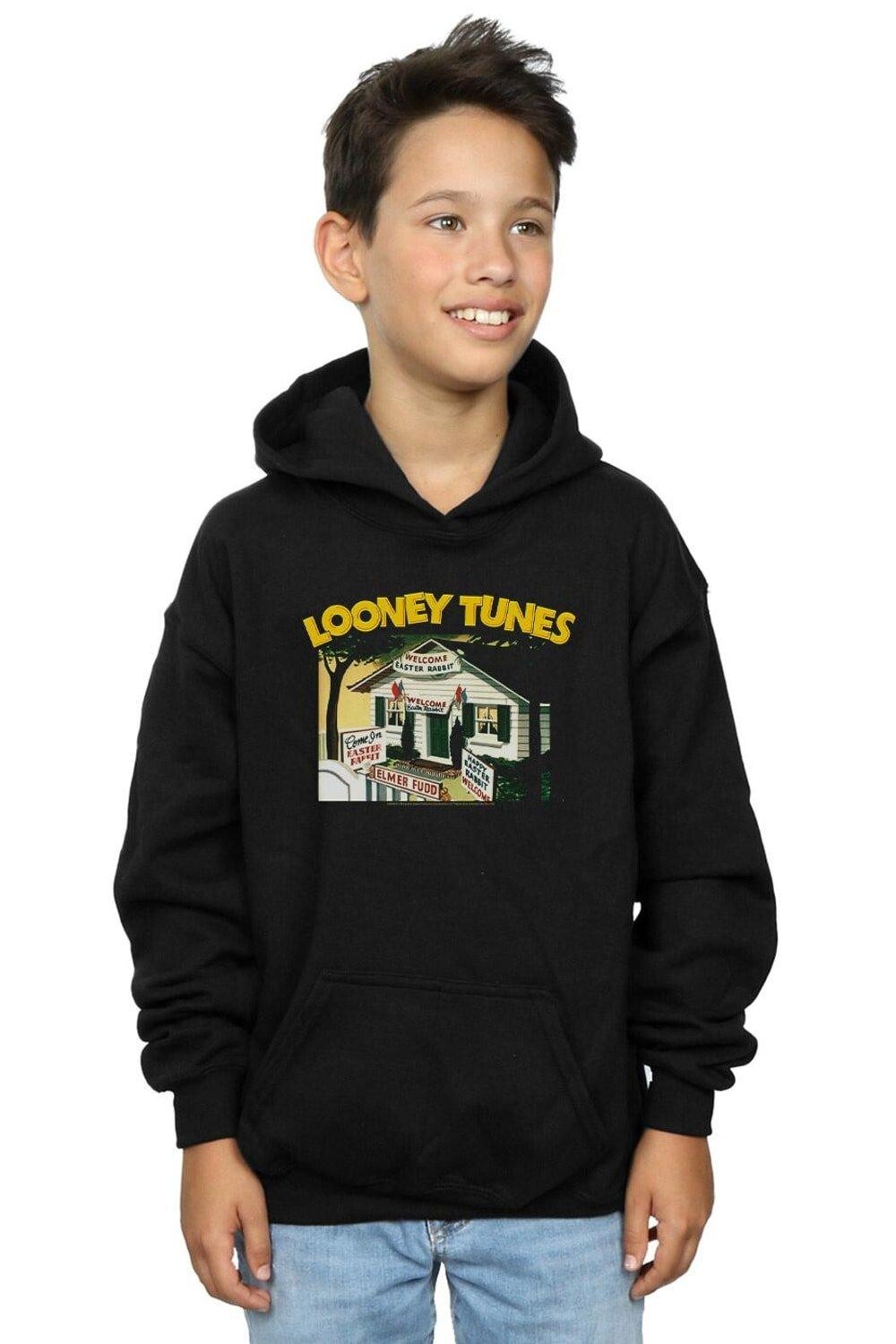 

Толстовка Elmer Fudd Welcome с пасхальным кроликом Looney Tunes, черный