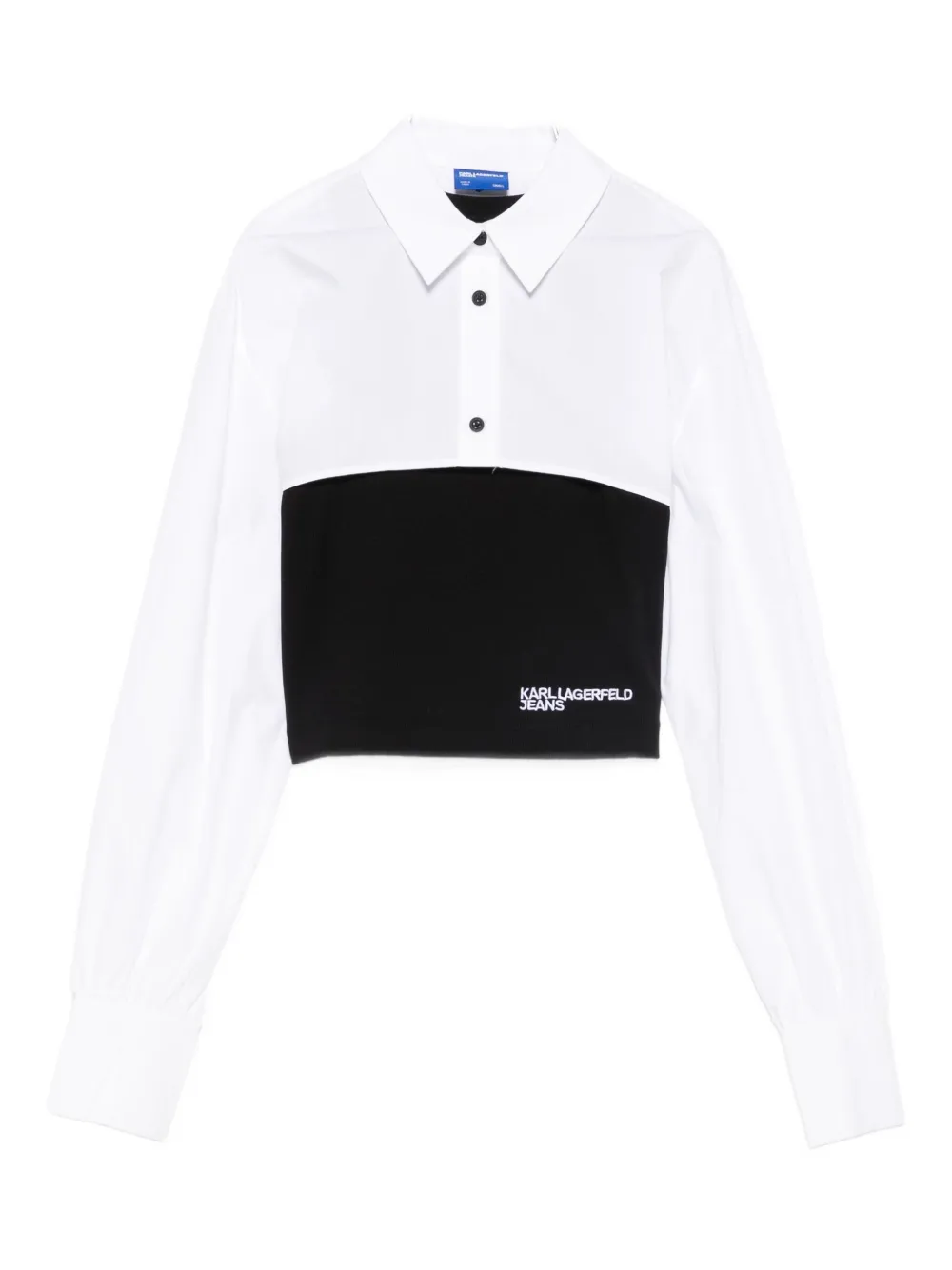 

Рубашка из хлопка в стиле колор-блок Karl Lagerfeld Jeans, черный