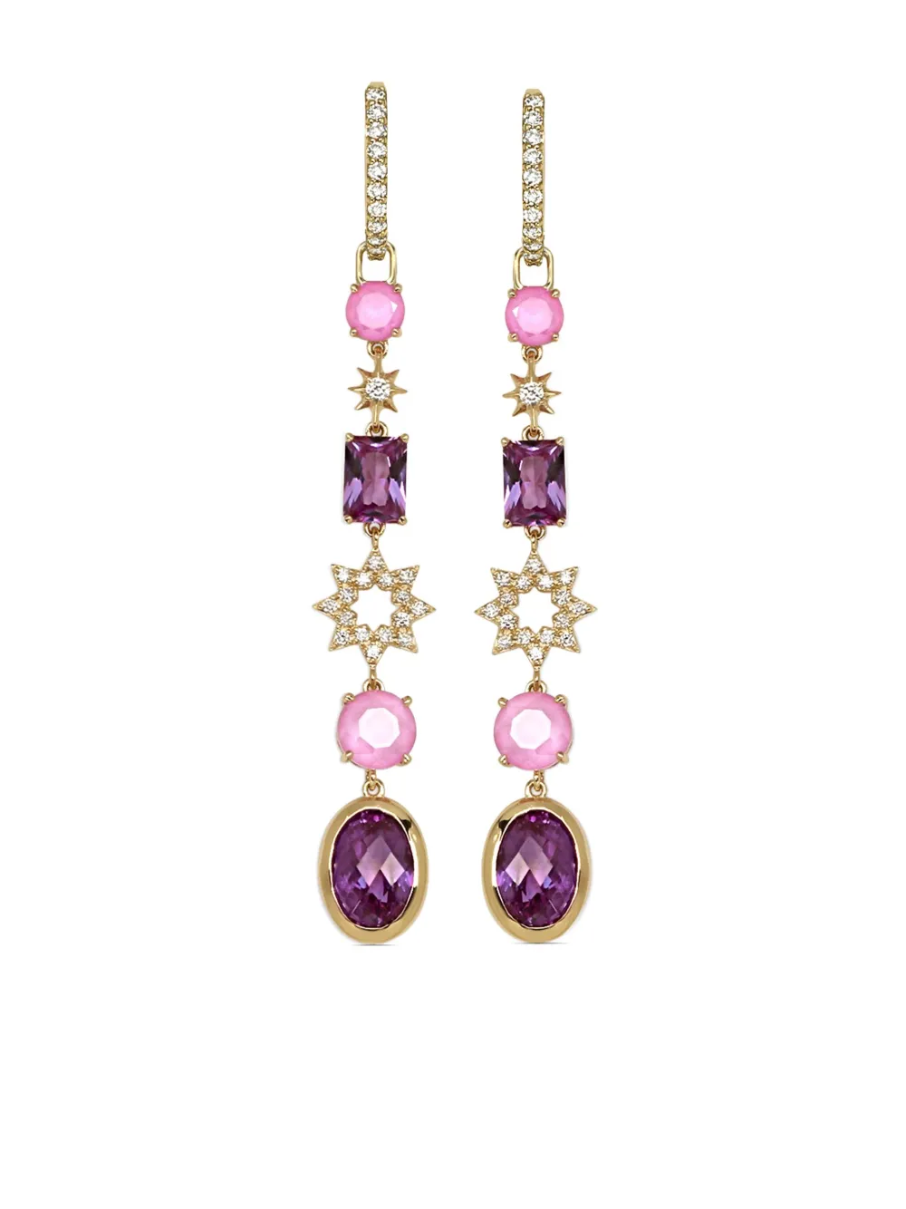 

Серьги Starburst из желтого золота с бриллиантами и сапфирами Lark & Berry, золотой
