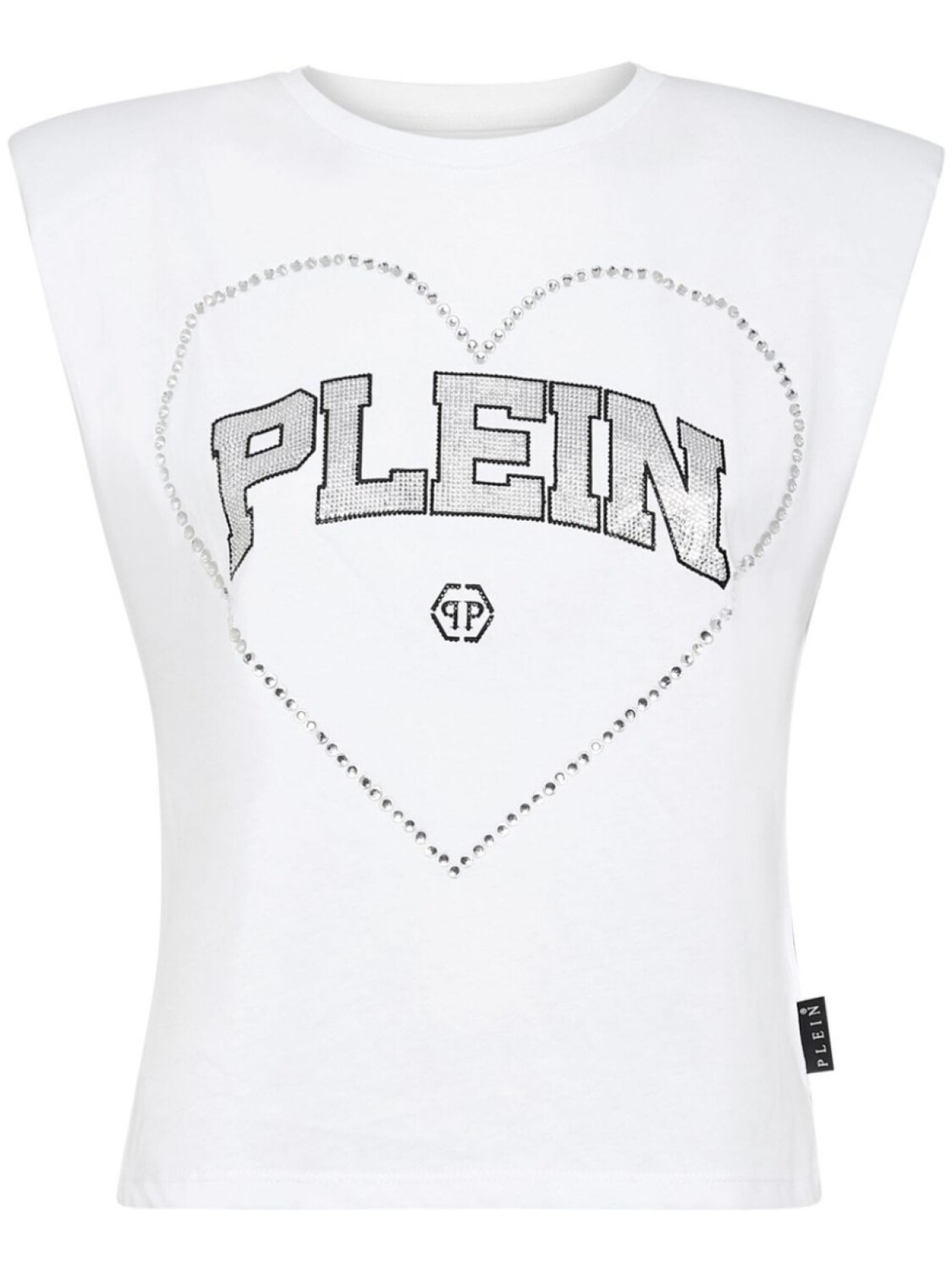 

Philipp Plein топ со стразами, белый