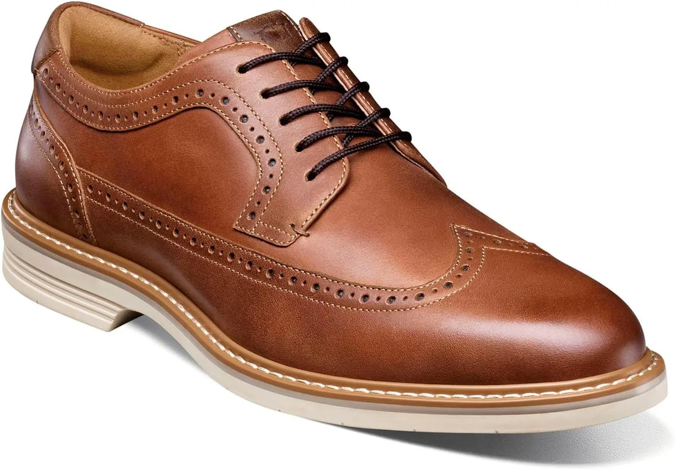 Мужские туфли Florsheim Norwalk Wingtip Oxford Oxford, коньячный