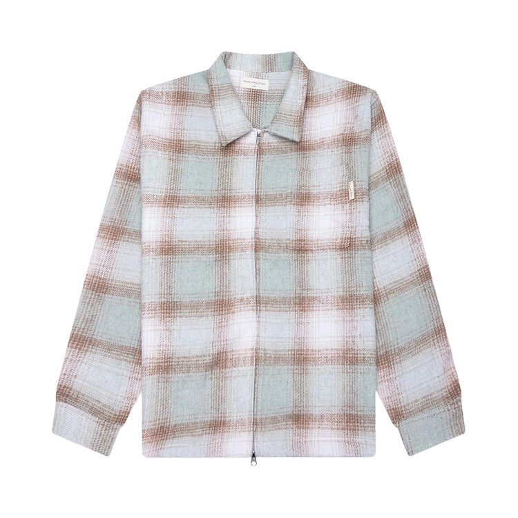 

Рубашка Museum of Peace & Quiet Wordmark Zip Shirt 'Sage'