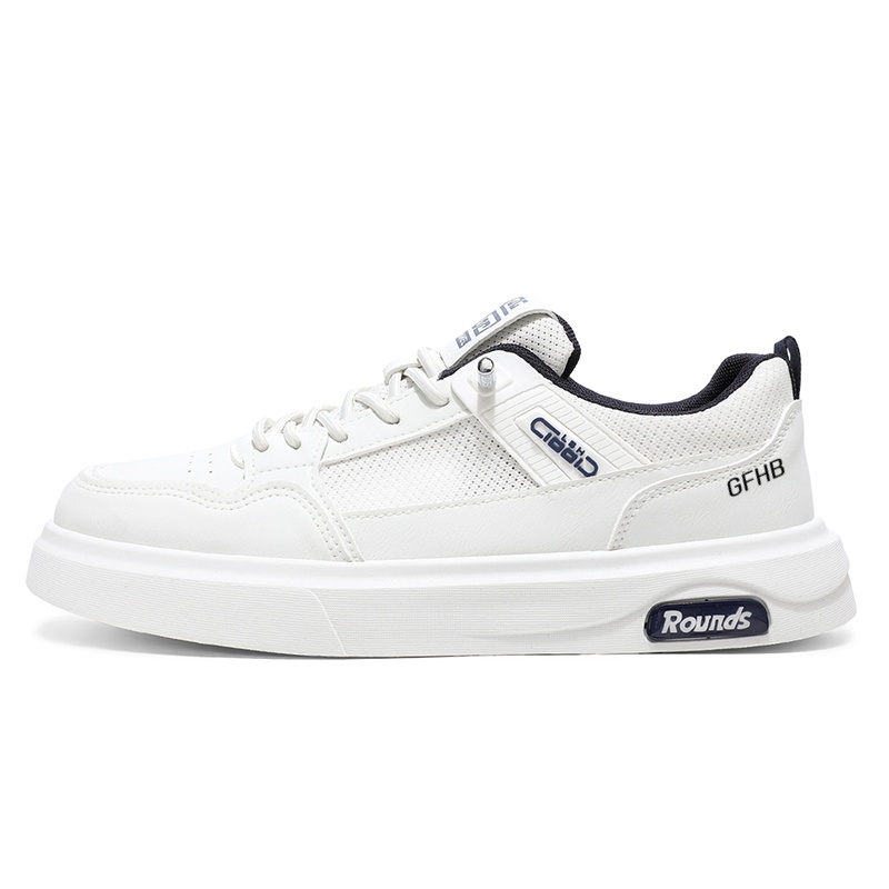 

Износостойкие дышащие низкие детские кроссовки для скейтбординга для подростков Kung Fu partners, белый/синий