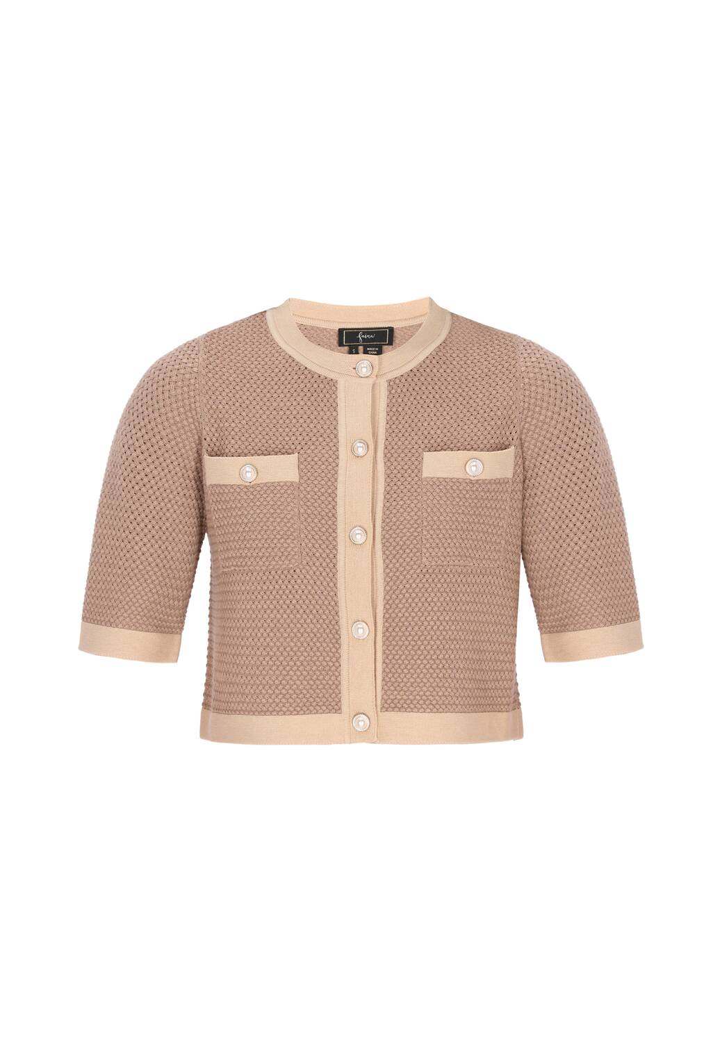 

Faina Кардиган вязаный в цвете беж, темный беж