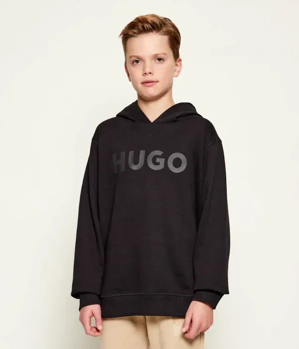 Толстовка regular fit Hugo Kids, черный