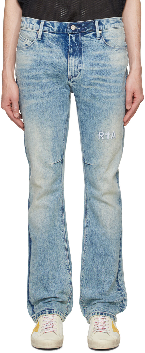 

Синие джинсы Denis RTA, Distressed vintage light blue