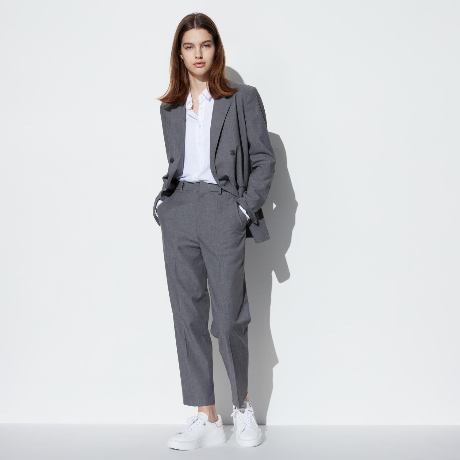 

Брюки UNIQLO до щиколотки, серый