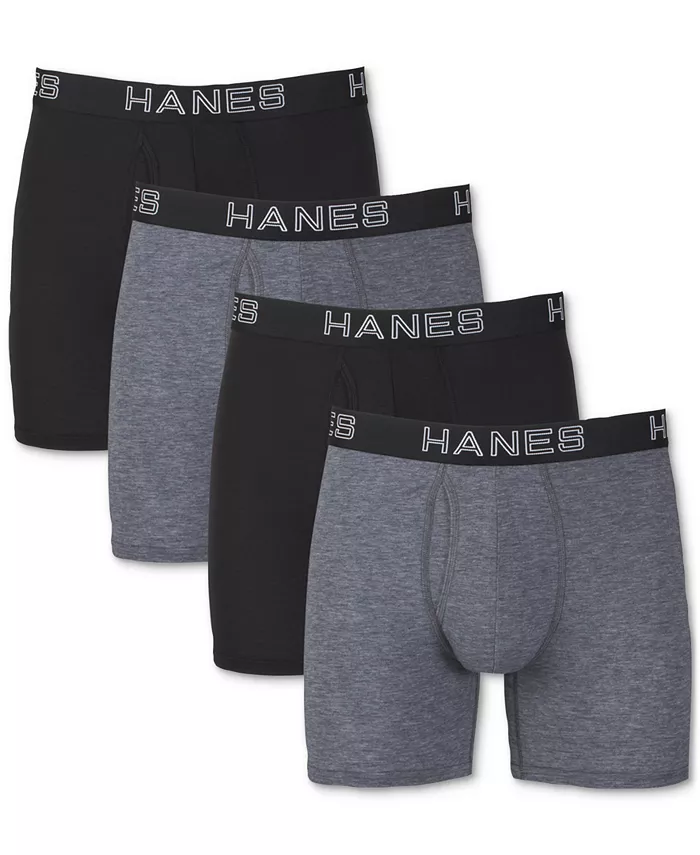 

Мужские боксеры Ultimate Comfort Flex Fit Ultra Soft, 4 шт Hanes, черный
