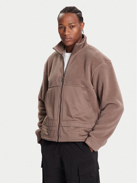 

Флисовая куртка loose fit Premium Essentials JW3510 Adidas, коричневый