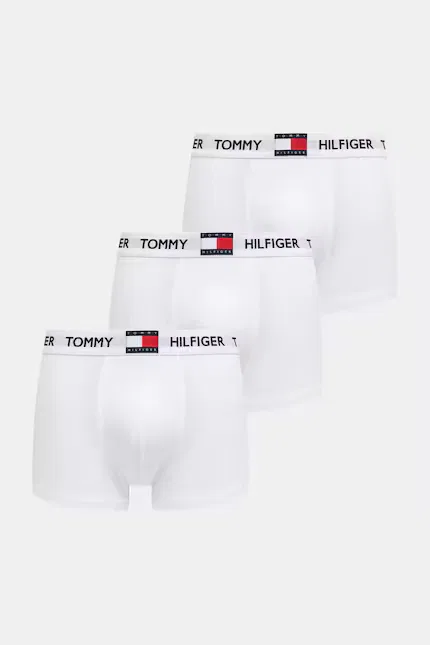 Комплект трусов Tommy Hilfiger Heritage Logo Waistband, 3 предмета, белый — фото 4