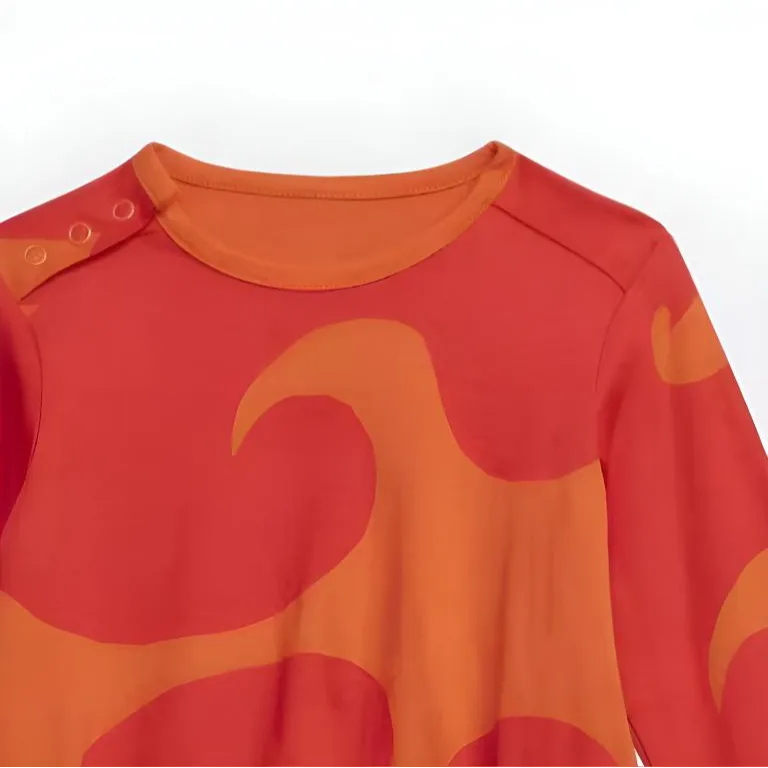 Adidas Платье для детей MARIMEKKO ярко-розовое/оранжево-желтое — фото 4