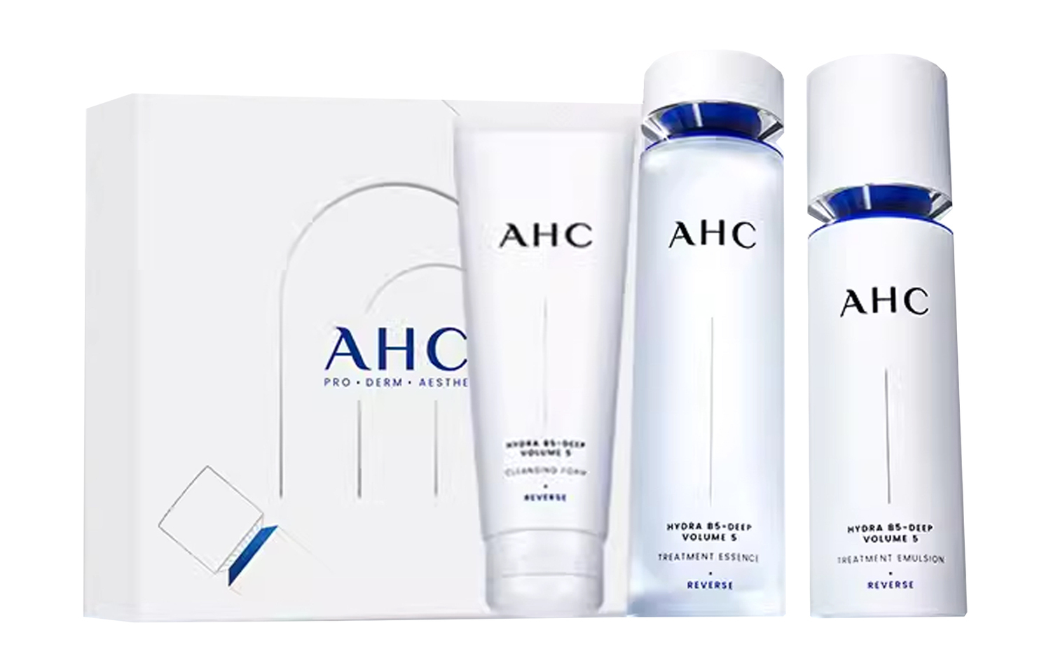 AHC Dewy Cleanser And Toner набор для ухода за кожей уменьшение морщин, подтяжка и увлажнение 130мл+100мл+100г A.H.C — фото 4