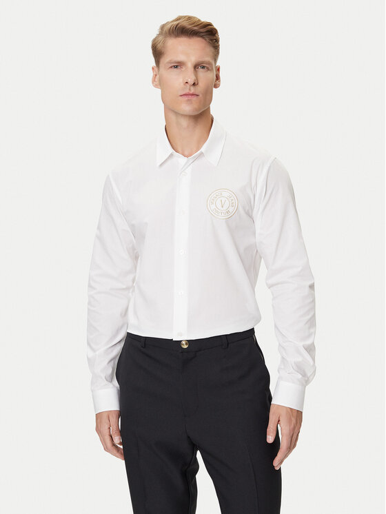 

Рубашка slim fit 79GALKS2 CN00K Versace Jeans Couture, белый