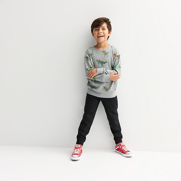 Детские флисовые джоггеры для мальчиков 4-12 лет Jumping Beans, Navy — фото 4