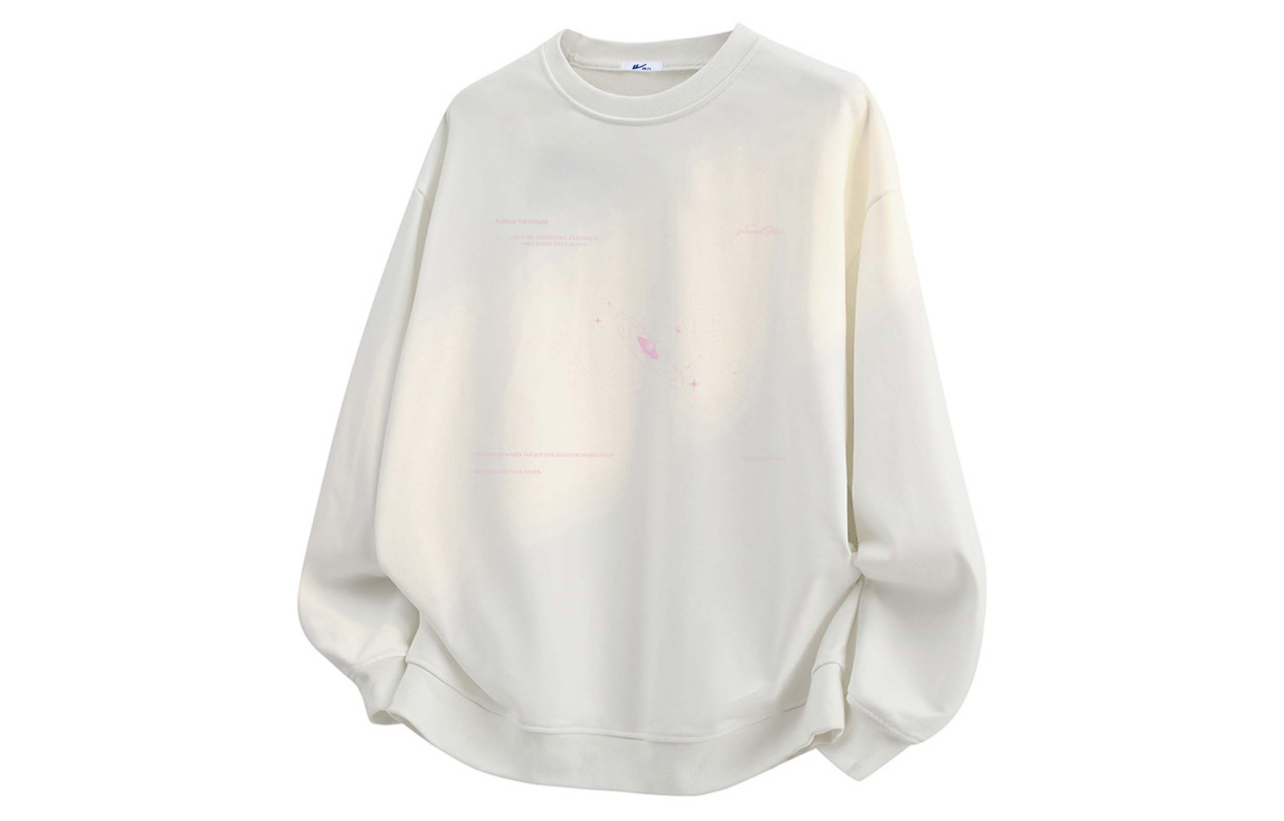 

Свитшот Unisex Crew Neck Thickened Regular WARRIOR, белый (regular edition розовый print)