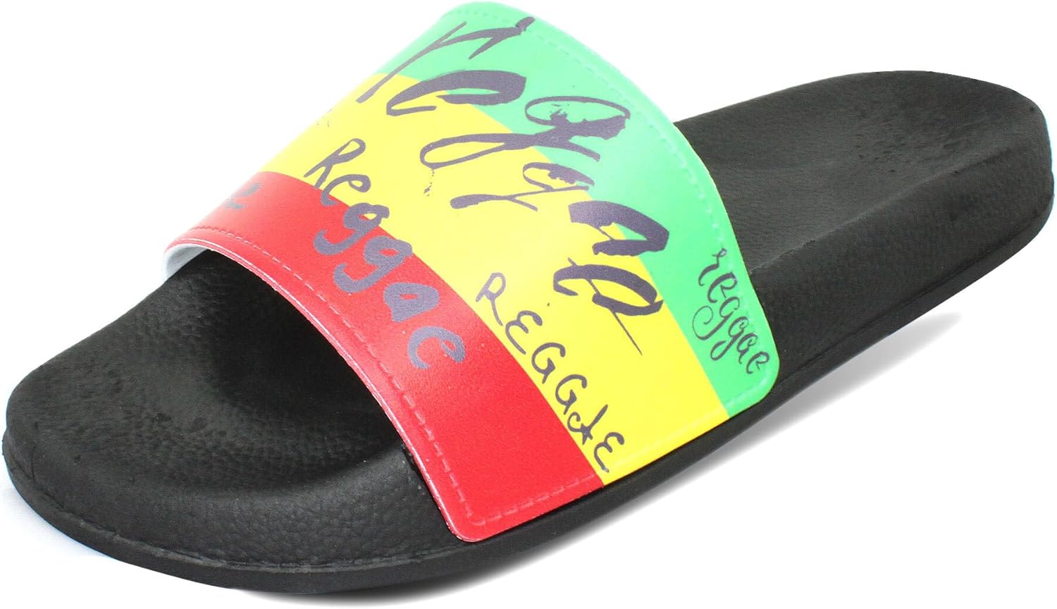 

Ямайские Раста Рэгги RGY Карибские шлепанцы для женщин и мужчин, сандалии с открытым носком, мягкие, с амортизацией, против скольжения, для дома и улицы RGYLION