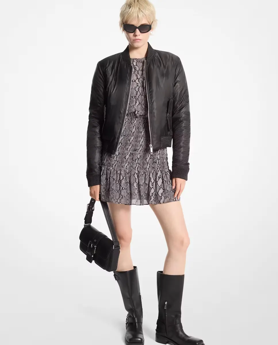 

Женская стеганая куртка-бомбер Michael Michael Kors, черный