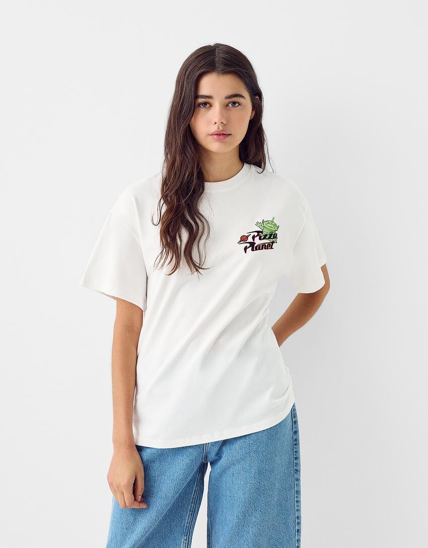 

Футболка с коротким рукавом «история игрушек» Bershka, белый