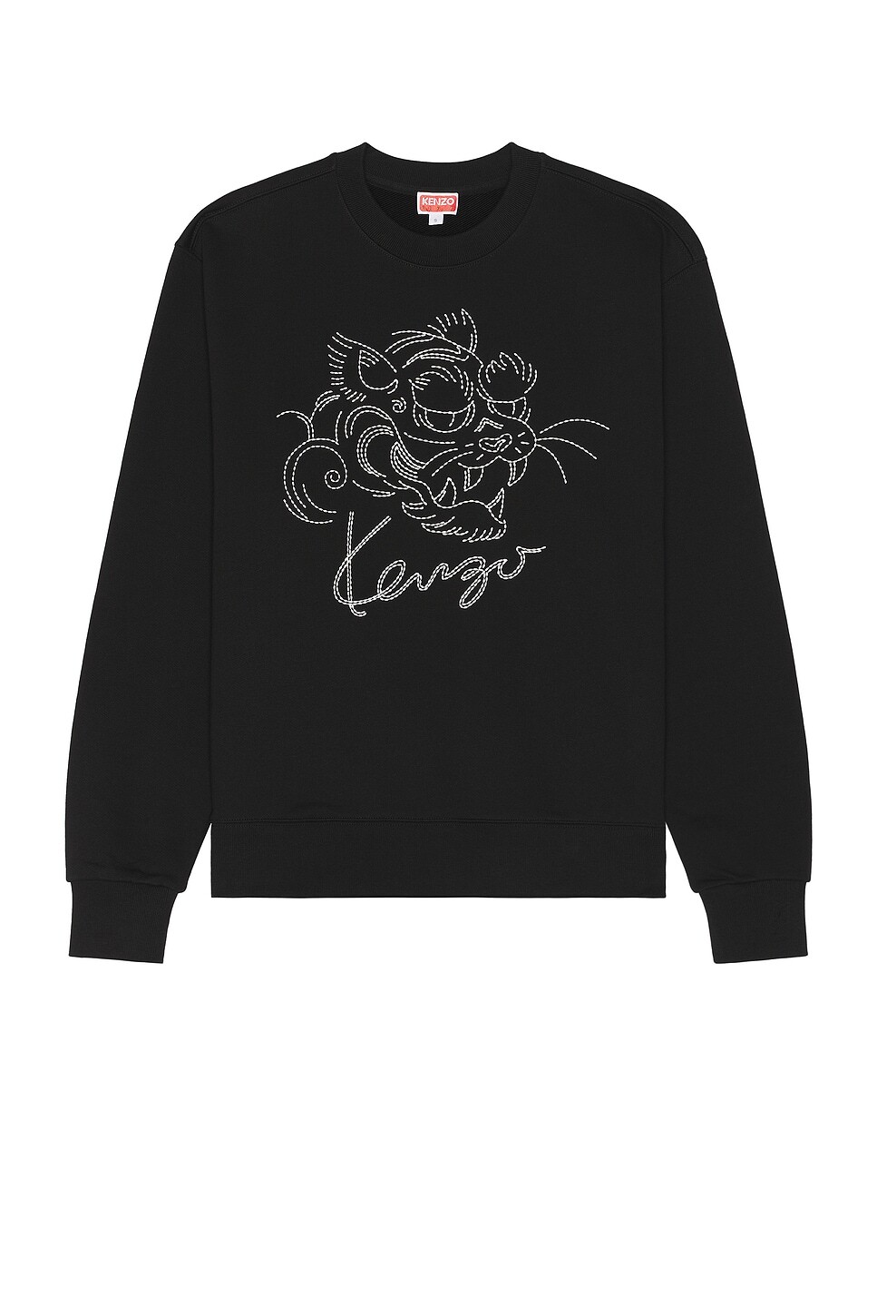 

Классический свитшот Gots Star Tiger Emb Kenzo, черный