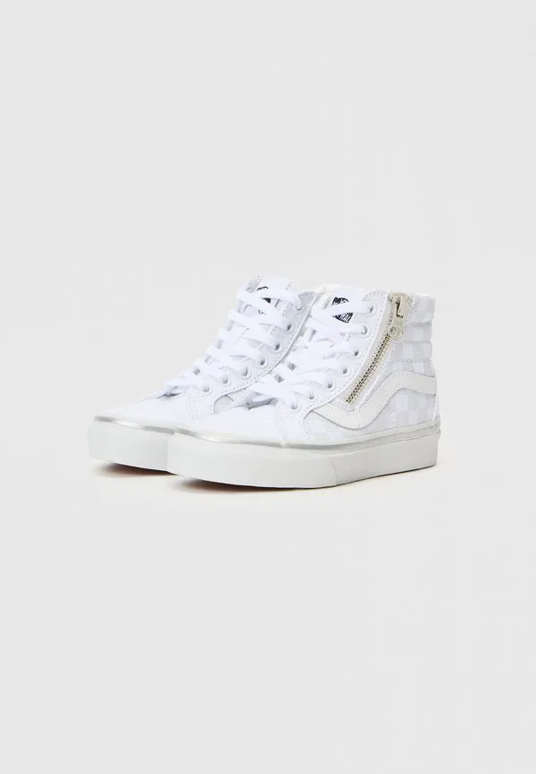 Sk8 hi reissue унисекс высокие кроссовки Vans, Metallic Silver-Coloured/True White — фото 2