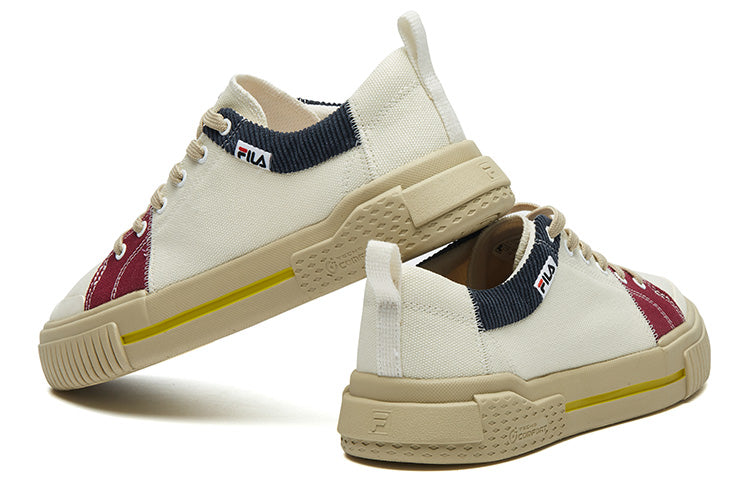 Кеды (WMNS) Fila Fusion Canvas Shoes 'White Blue Red', белый — фото 3