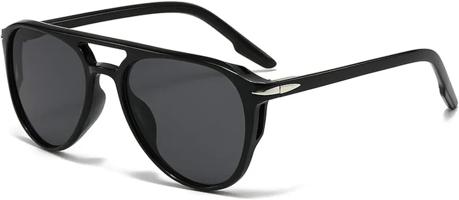 

Солнцезащитные очки с защитой от УФ-излучения UV400 | Крупная панк-оправа с заклепками | Для женщин и мужчин, для занятий спортом на открытом воздухе и вождения DSVIGF, Black Black