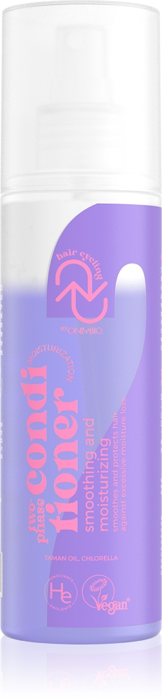 

Двухфазный кондиционер для циклического увлажнения волос увлажняет и придает блеск Onlybio, 200 мл