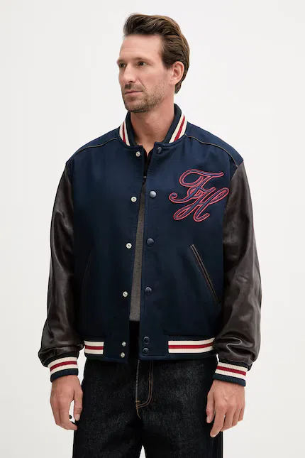 Куртка бомбер свободный крой Tommy Hilfiger, синий