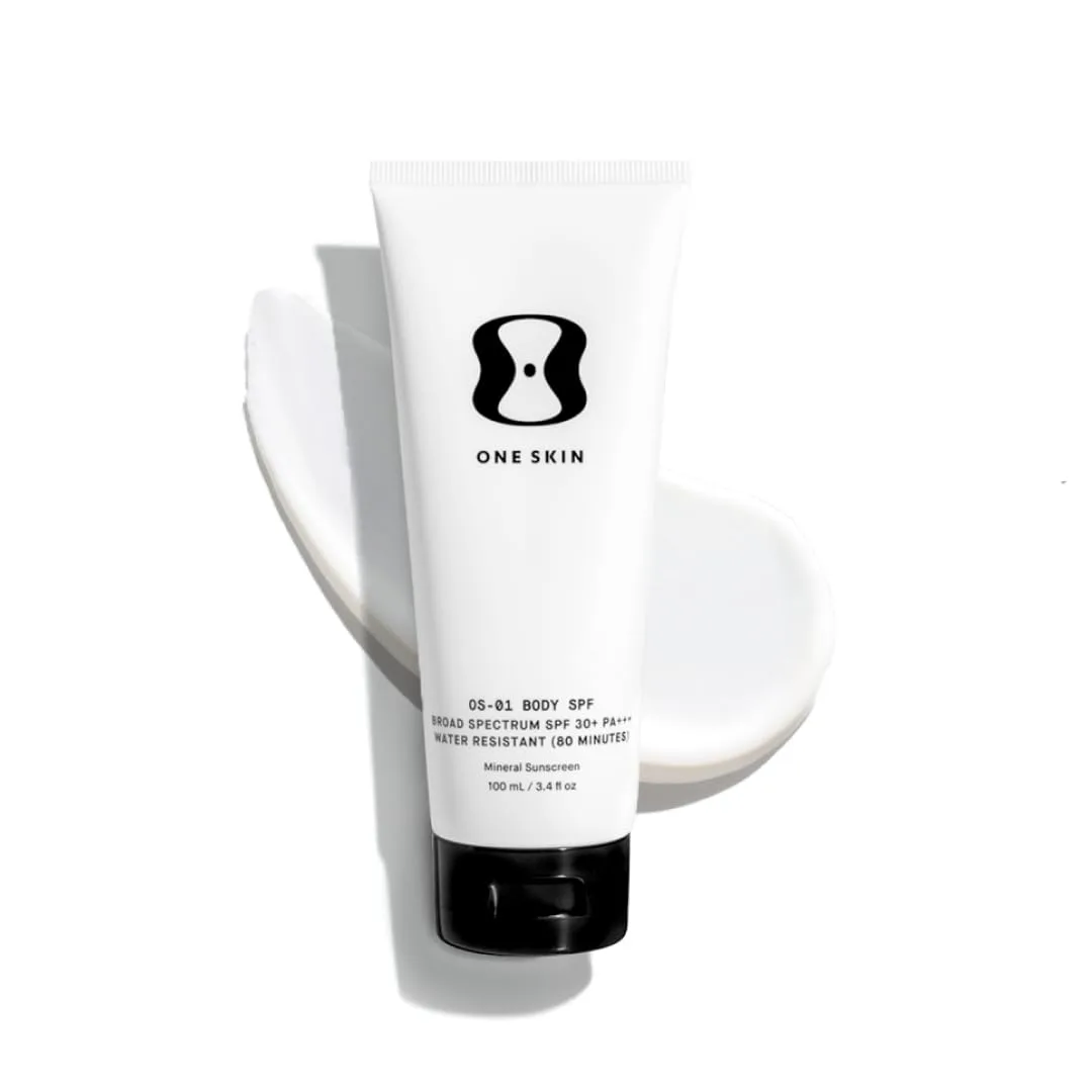 OneSkin BODY SPF OS-01 пептидный минеральный солнцезащитный крем широкого спектра SPF 30+ - защищает кожу от фотостарения, водостойкий, с антиоксидантами, для чувствительной кожи