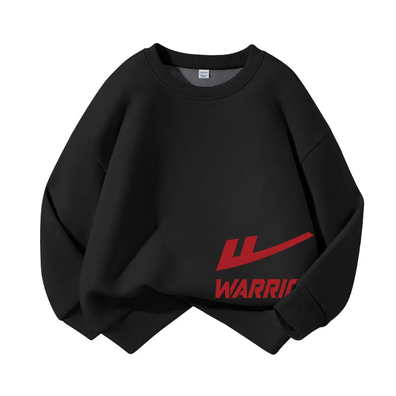 Детский свитшот с круглым вырезом WARRIOR, [Fleece-Lined]Black/H Red Logo Bottom Left