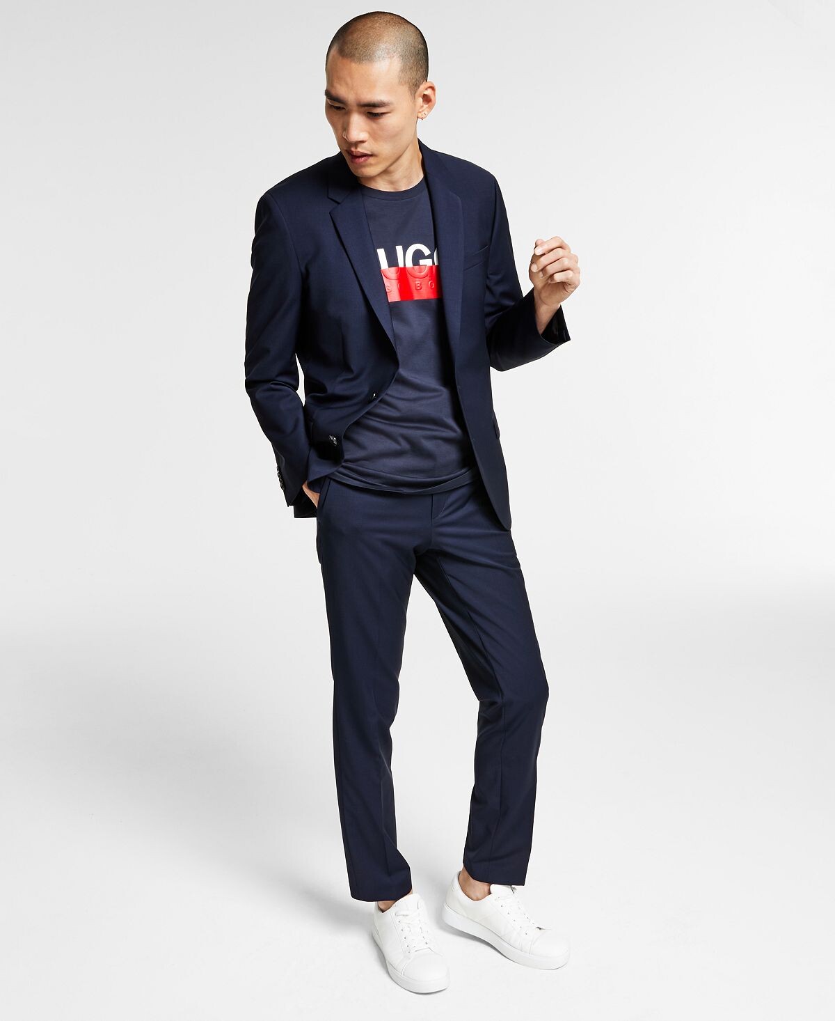

Мужской облегающий однотонный костюм Superflex Stretch, раздельный Hugo Boss