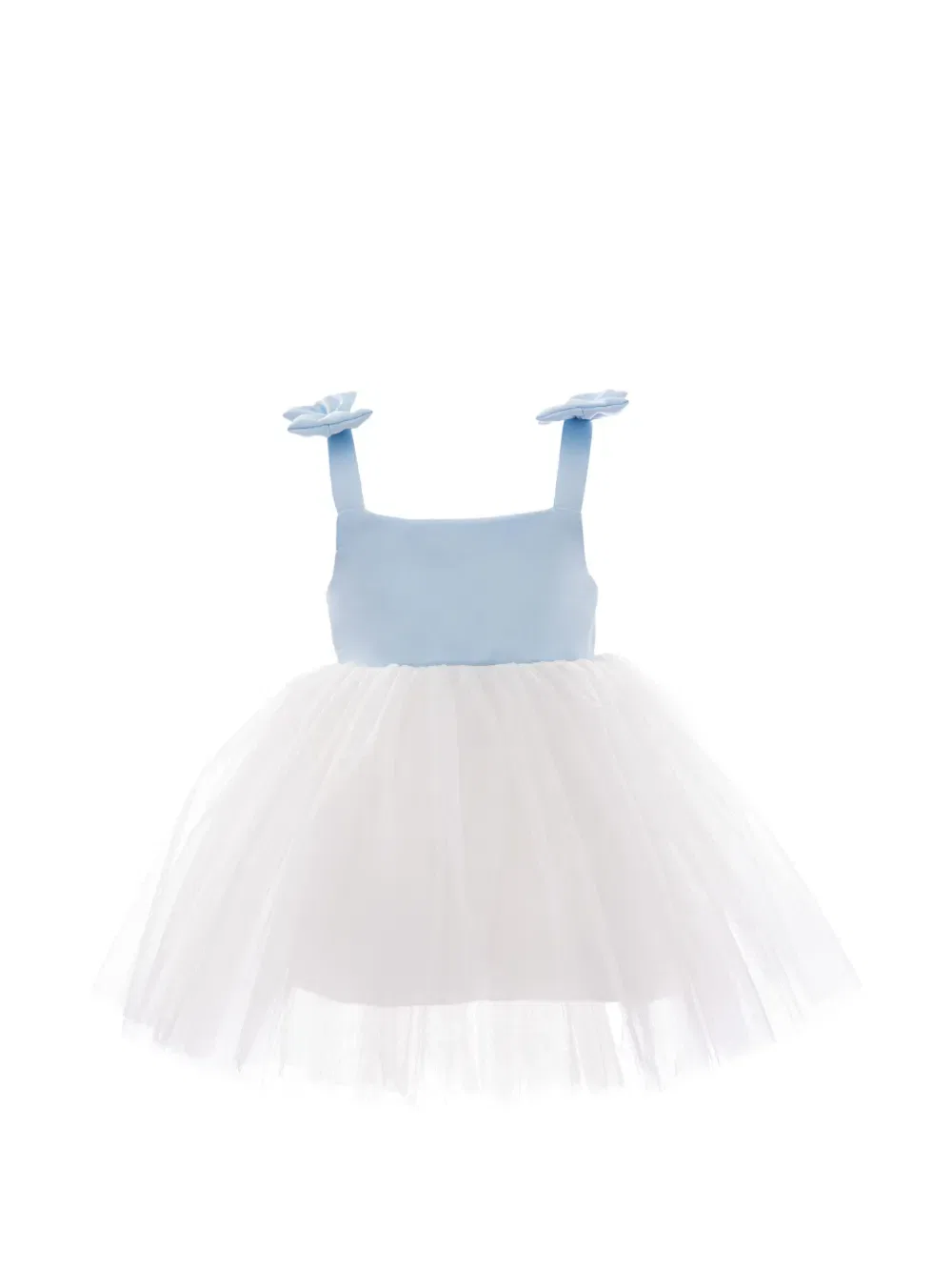 Платье с юбкой из тюля и бантом Mimi Tutu, белый