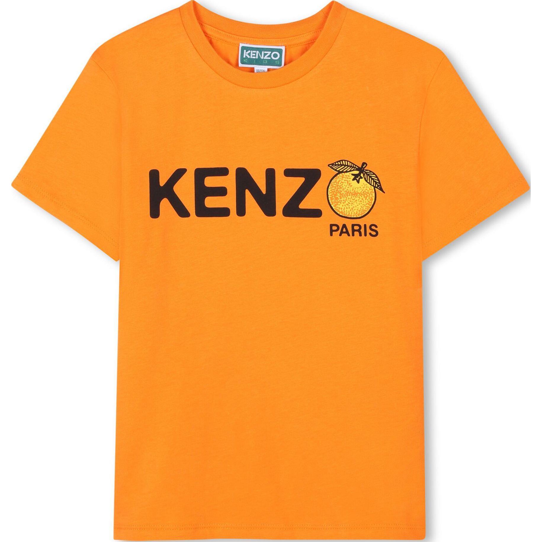 Футболка с коротким рукавом и круглым вырезом Orange Kids' KENZO, оранжевый — фото 3