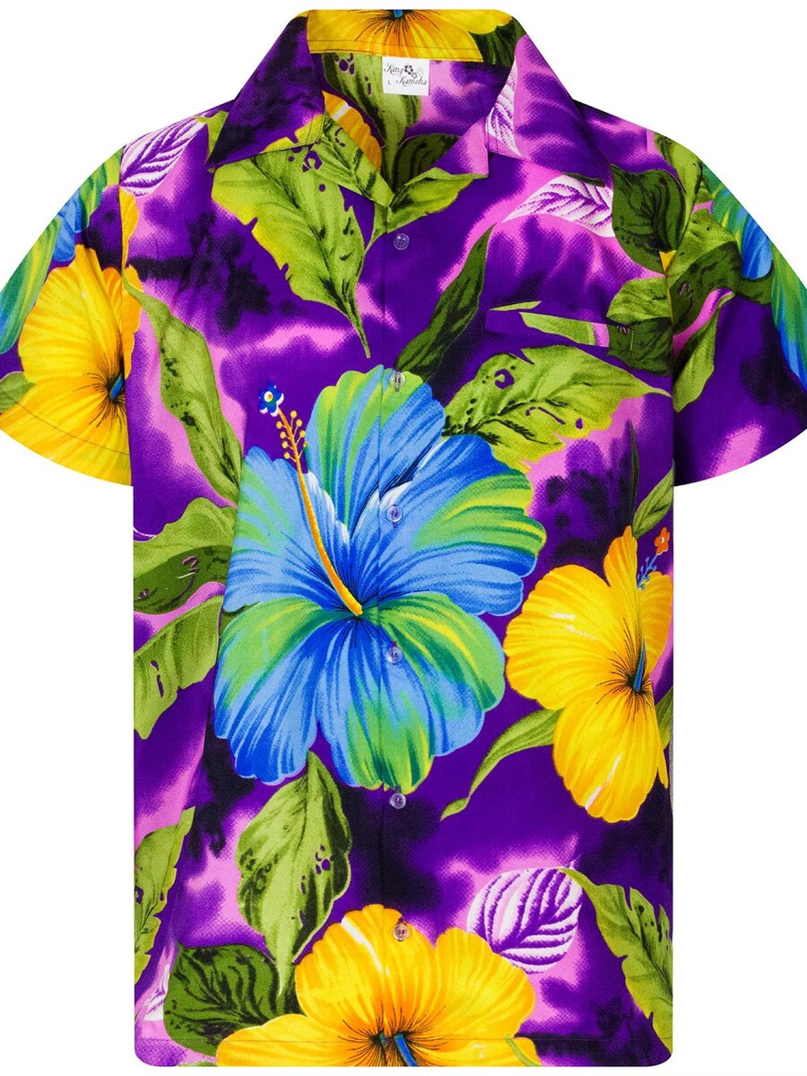 

Рубашка King Kameha Big Flower, фиолетовый