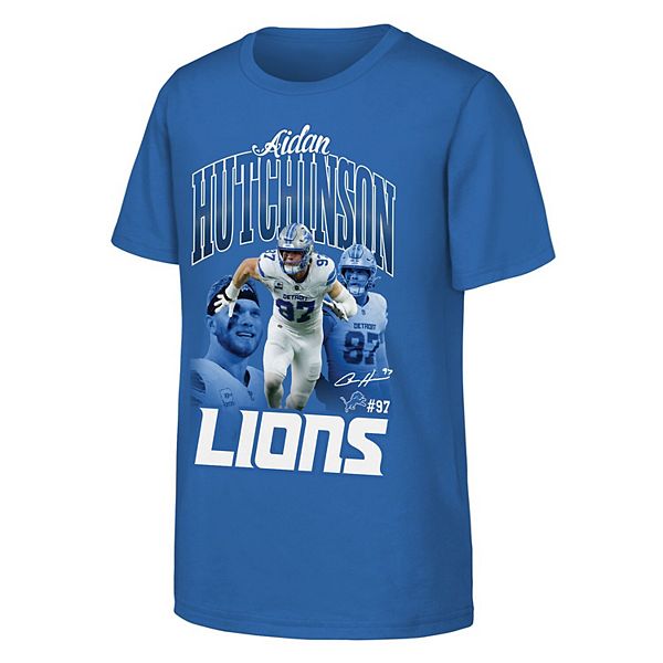 Футболка Detroit Lions с трипл-принтом Aidan Hutchinson Outerstuff — фото 2