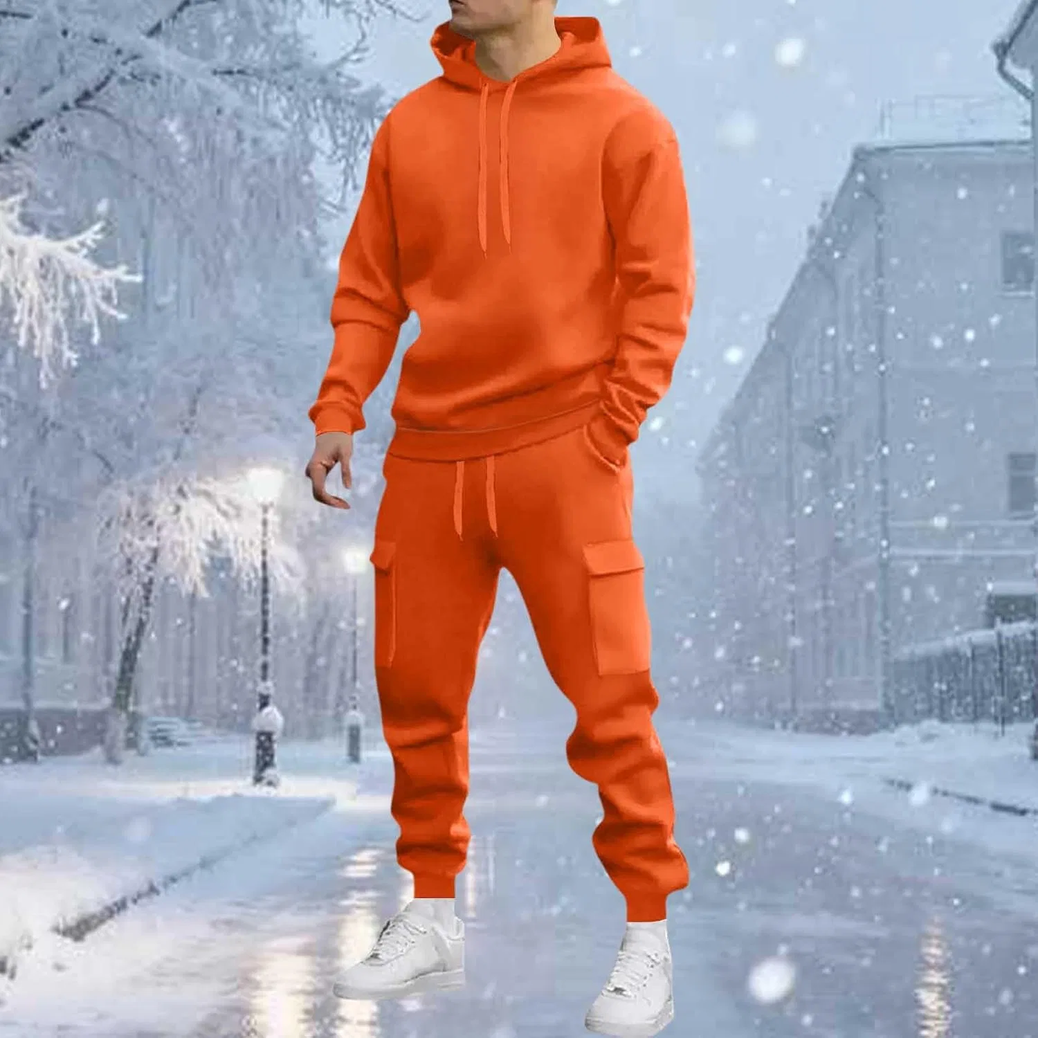 Спортивный костюм из рипстоп-ткани, Generic, 2 предмета, оранжевый — фото 2