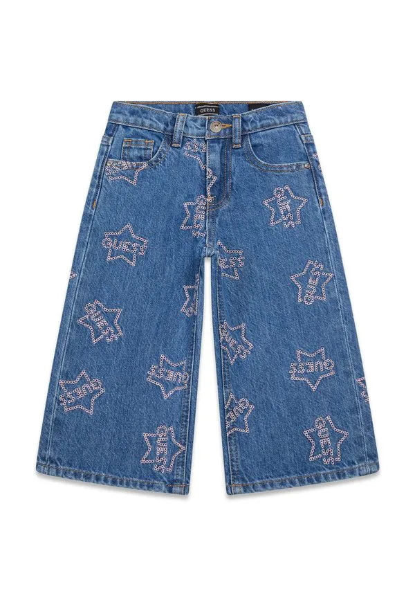 Джинсы-Палаццо свободного кроя Guess, Embro Hearts Blue Wa