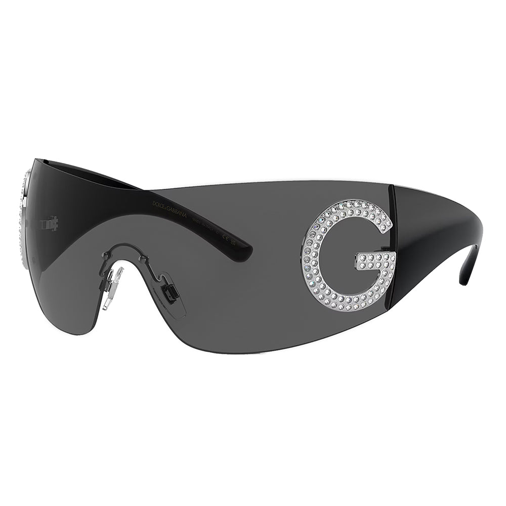 

Dolce & Gabbana DG 2298B 05/87 женские солнцезащитные очки Shield, черный