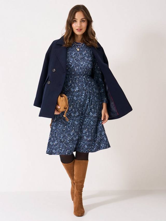 

Платье Mirabel Meadow с цветочным принтом Crew Clothing, Bright Blue