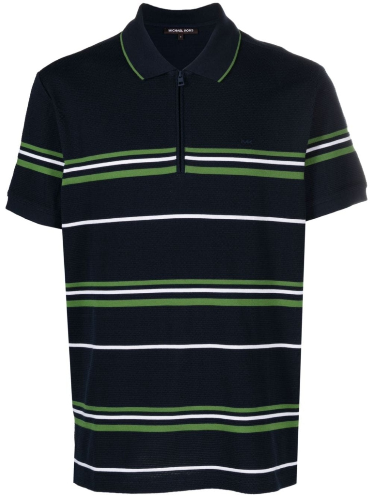 

Michael Kors striped cotton blend polo shirt, синий