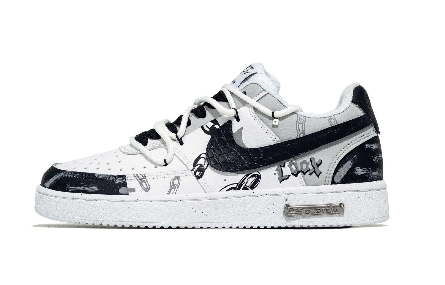 

Кроссовки Nike Court Vision 1 Skateboarding Shoes Women's Low-top White/gray/black, цвет Monodrama