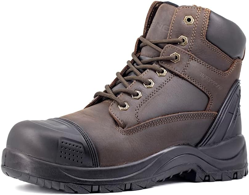 

Мужские ботинки Zanco с композитным носком, водонепроницаемые, защита от электрического риска, размер 6, коричневый