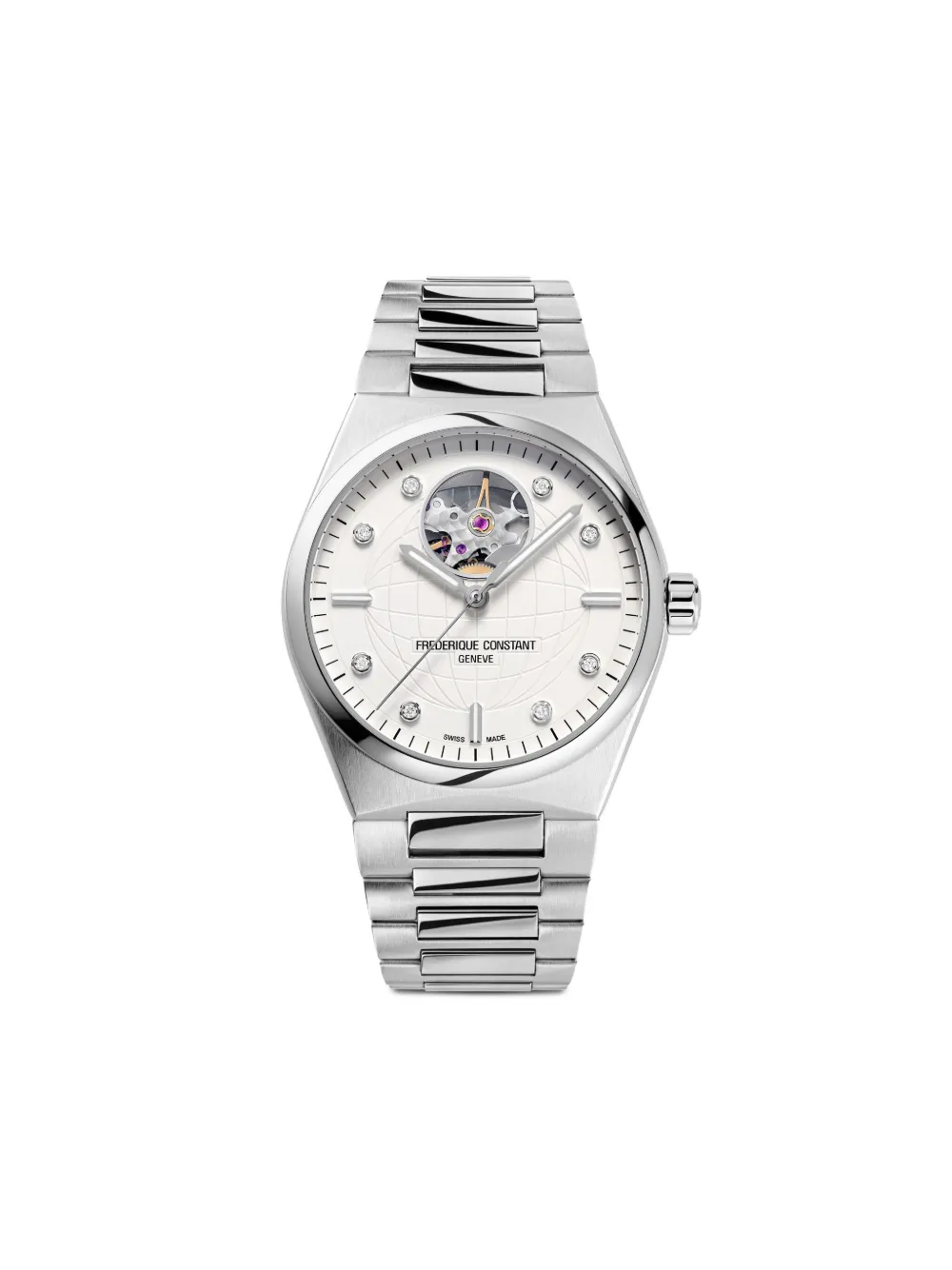 

Наручные часы Highlife Ladies Automatic Heart Beat 34 мм Frederique Constant, серебряный