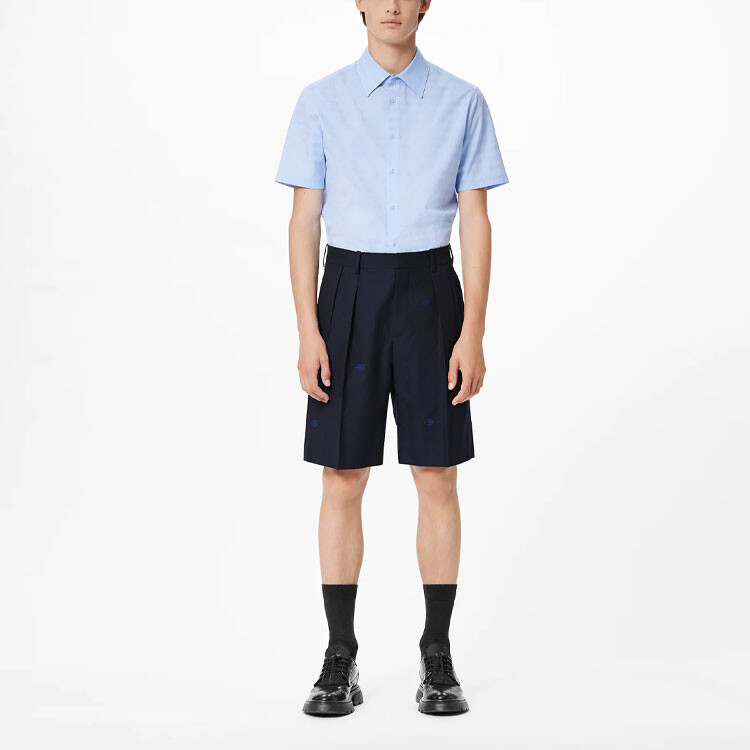 

Новые квартальные продукты LV Casual Shorts Men Navy Louis Vuitton, синий