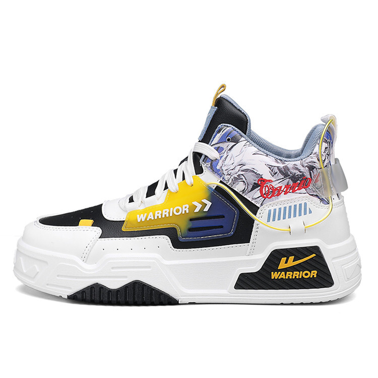 

Кроссовки WARRIOR Skateboarding Shoes Men Mid-top White/Black, белый/черный