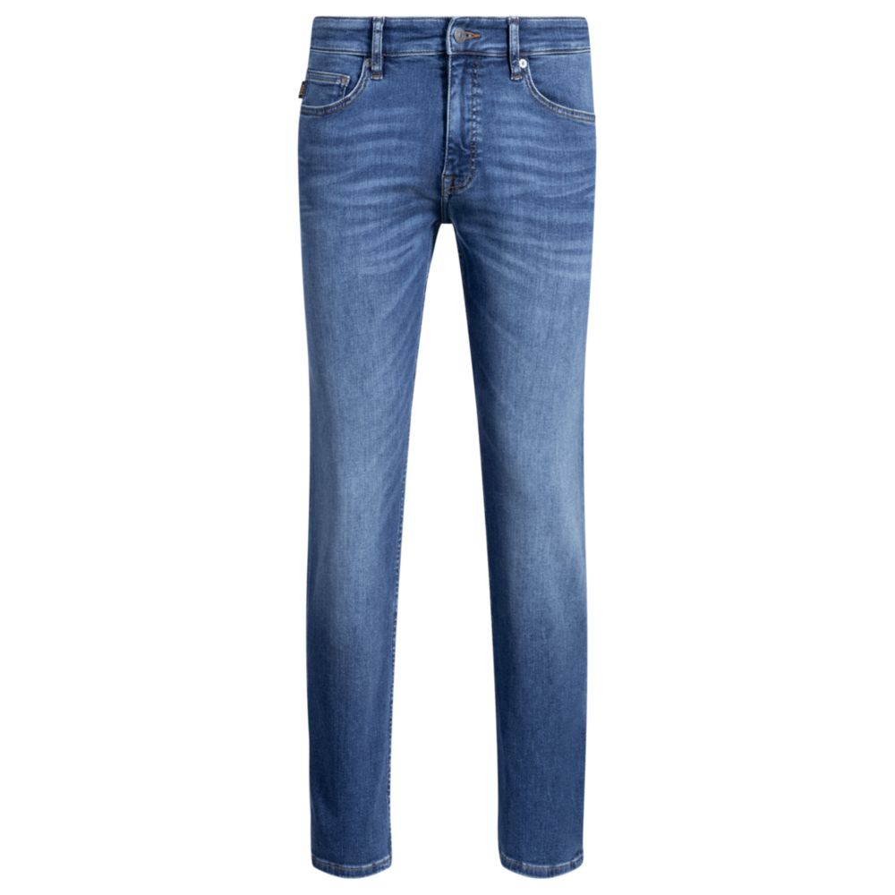 

Джинсы Delaware slim fit из мягкого синего денима BOSS