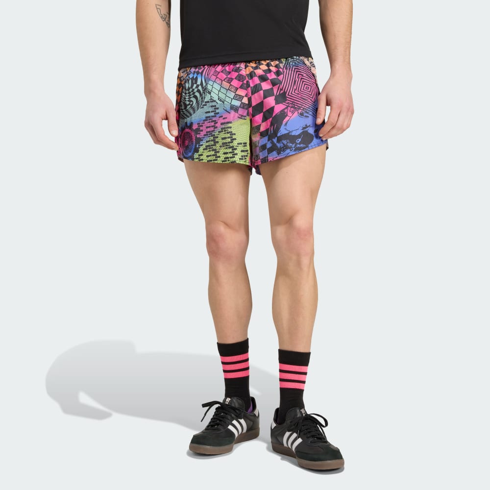 

Спортивные шорты Adidas x Jeremy Scott Shorts, цвет Acid Yellow/Semi Lucid Fuchsia/Active Purple