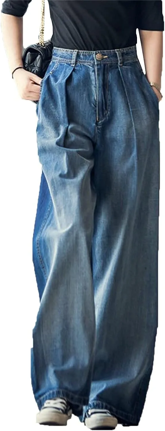 

Женские джинсы Wide Leg с потертостями и дырками JEShifangjiusu