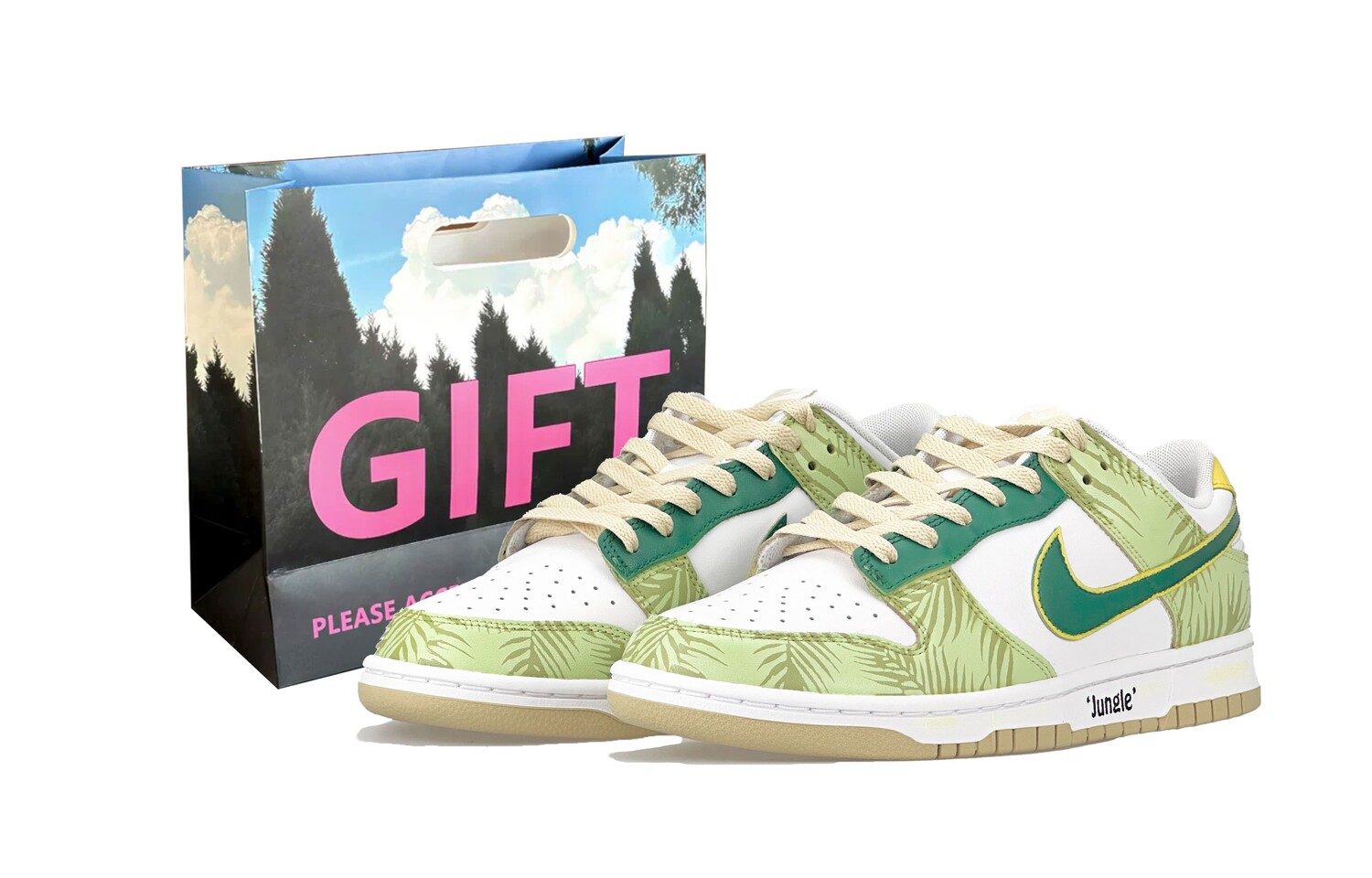 

Кроссовки Nike Dunk Skateboarding Shoes Men Low-top Green, зеленый